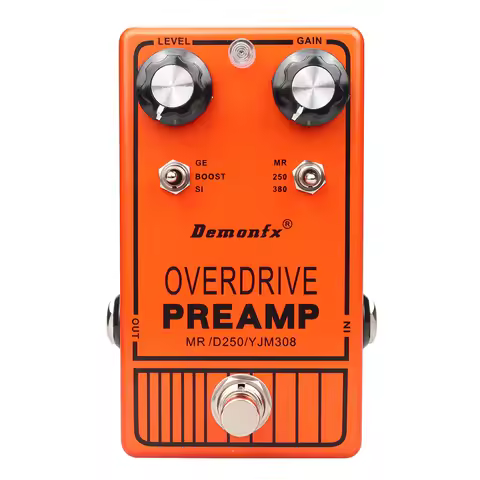 Demonfx-DOD250 Guitar Pedal,Distion,Handmande, Overdrive, JHS,Yellow and Grey250, Display, DOD250,YJ