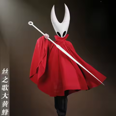 Game Hollow Hornet Suit Knight Cosplay Costume Cape Masks Uniform Halloween Carnival Party Role Play