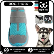 Dog Boots Shoes Reflective Adjustable Breathable Non-Slip Sole Dog Rain Snow Boots Outdoor Shoes for