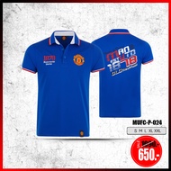 เสื้อโปโล แมนยู Man U ( ชาย ) รุ่น MUFC 024 ดำ น้ำเงิน แดง ขาว