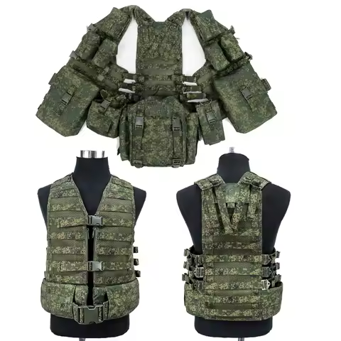 Replic Russian 6sh117 Gen3 Tactical Combat Vest Suit EMR Tactical Training Vest MOLLE Pouch Full Set