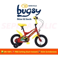 [✅Baru] Sepeda Anak Wimcycle Bugsy 12 Inch Merah