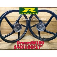 SPORT RIM 501 522 RAPIDO EX5 DREAM / W100 BLACK GOLD RAPIDO (140/160X17) EX5 DREAM 110 FI EX5 KAMBIN