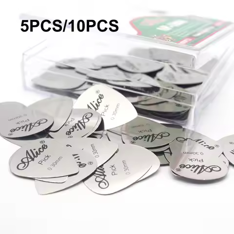5Pcs/10Pcs Alice Metal Guitar Picks Durable Professional Bass Ukelele Guitar Picks Electric Guitarra