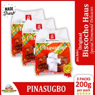 3 Packs Pinasugbo 200gms each Biscocho Haus Best Seller Delicacy Pasalubong Products Iloilo Made Fre