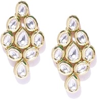 Abida Drops Kundan Stone Exquisite Earrings, Jewellery for Women &amp; Girls - (Gold Color)