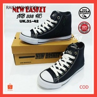 HITAM PUTIH NB New Basketball School Shoes 338 Hc High Original Black and White UK.31s/d 42