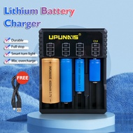 2/4 Slot 18650 3.7V Battery Charger Li-ion Battery Charging Universal Charger for Rechargeable Battery Charger AAA/AA 18650 26650 21700 14650