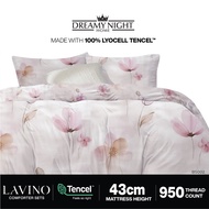 Dreamynight Home Lavino 100% TENCELTM Lyocell Bedsheet Comforter 5in1 Set 43cm Height 950TC