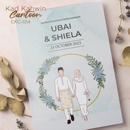 Kad Kahwin Design Cartoon | Kad Kahwin Murah + FREE Alive Card | Cetaking