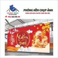Photography backdrop CNY, congratulations CNY 2025, 2025 Tet Decoration canvas, happy new year 2025