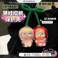 Cute Crybaby Transparent Protective Cover Crybaby Case Bag Pendant Crybaby Cherry Dustproof and Wate