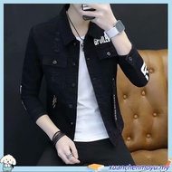 2021Denim Jackets Men Hip Hop Streetwear Casual Jeans Jacket for Men Single Breasted Denim Jacket