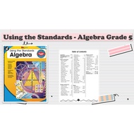 [PRE558] 130 pages  Using the Standards - Algebra Grade 5 Worksheet PDF version 电子书 (answer provided