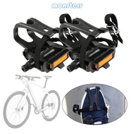 Mon Bike Pedals Toe Clip Cage Spin Pedals for Cycling and Indoor Stationary Bike