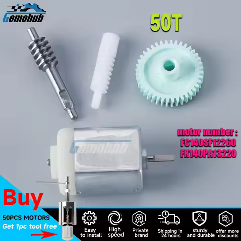 50T FC140SF12260 Car side view mirror folding motor gear 38T metal plastics For Lexus GX460 HS250h L
