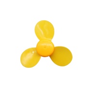 Bilah kipas tiga bilah berwarna kuning lembut dan lutsinar sesuai untuk motor 130/140/180/R300C, dia