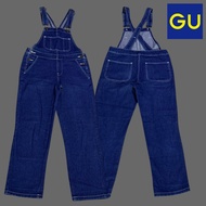 [Used D82] Denim Overalls GU Brand Waist 30 Inches Good Shape