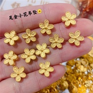 916 gold  Small Flower Pendant /Small Flower Necklace Pendant gold 916/diy charm gold 916