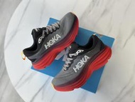 HOKA ONE ONE BONDI 8 慢跑鞋 灰紅 網布 厚底  輕量 緩震 路跑鞋 男女鞋