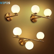 3colors Dimming Gold Led Wall 3w 6w 9w Glass Bathroom Wall Lamp Mirror Lighting With G4 Bulb For Bed