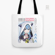 Hololive Hoshimachi Suisei with Hoodie Tote bag Canvas