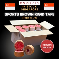 Brown Rigid Tape Sports Tape 1 box 32 rolls [3.8cm x 13.7m]