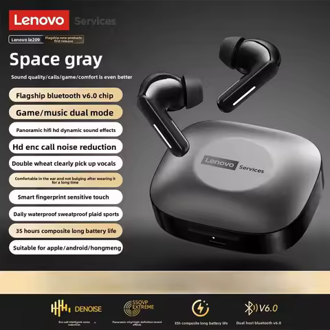 New Lenovo LE209 wireless bluetooth 6.0 headset noise reduction movement HiFi headset long battery l