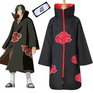 ™Anime Naruto Akatsuki Uchiha Itachi Cosplay Costume Robe Cloak Cape Wind Coat