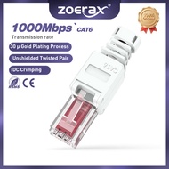 ZoeRax 10PCS Tool Free RJ45 CAT6 Connector Ethernet Termination Plugs,  23AWG to 26AWG Cable Interne