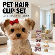 para sa Aso at Pusa No-Hurt Hair Barrettes 5Pcs for Small Pets Cute Lightweight Pet Hair Clips