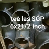 Tee Las SGP 6 × 21/2"inch atw VLOK SOCK TEE 6x21/2"in Besi black stel