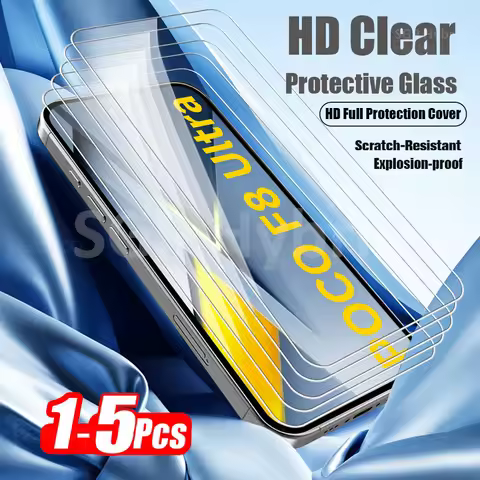 1-5PCS For POCO F8 F9 Ultra Tempered Glass Cover POCO F7 F6 Pro POCOF7 F8Pro F7Pro F6Pro F9Pro 5G Sc