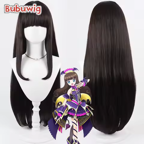 Bubuwig Synthetic Hair Kurosu Aroma Cosplay Wigs Idol Time PriPara Kurosu Aroma 80cm Long Straight D