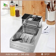 [Perfeclan2] Commercial Deep Fryer, Countertop Fryer, Kitchen Oil Chip Fryer, Single Tank for Kitchen Home