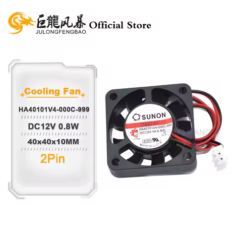 2Pin 40x40x10MM DC12V 0.8W For SUNON HA40101V4-000C-999 Ultra-quiet Cooling Fan New