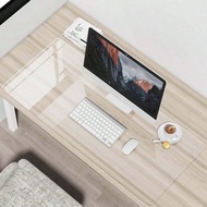 Transparent Desk Mat, (100 X 50cm/39.4 X 19.68in) Non Slip PVC Writing Pad, Round Edge, Waterproof,