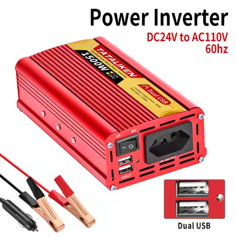 Brazil Socket Power Inverter 600W/1500W/2000W/2500W DC 12V/24V to AC 110V/220V Portable Car Charger 