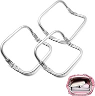 NICEWAT Pack of 3 Bag Fastener for Crochet Bags, 16 cm Aluminium Kiss Closure, U-Shaped Aluminium Pu
