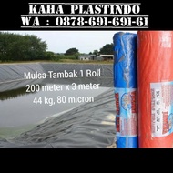 Termurah Plastik Mulsa Tambak 1 Roll 200 M X 3 M, 44 Kg, 80 Micron
