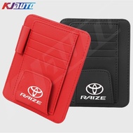 Toyota Raize Leather Car Sun Visor Card Holder Glasses Clip Organizing Bag Accessories