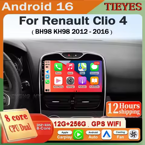 For Renault Clio 4 BH98 KH98 2012 - 2016 Car Radio Multimedia Video Player Navigation GPS Android 15