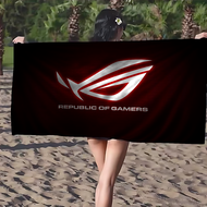 A-ASUS R-ROG Republic Of Gamers โลโก้ผ้าขนหนูไมโครไฟเบอร์ขนาดใหญ่ผ้าเช็ดตัวแห้งเร็วผ้าเช็ดตัวชายหาดท
