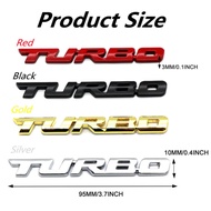 Turbo Emblem Car Badge Sticker 3D Metal Turbo Sticker for Car Body Tailgate Car Turbo Emblems Decora