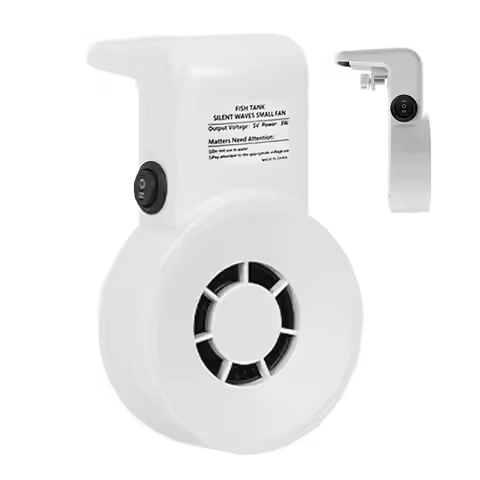 Lab-Tested Aquarium Chiller Fan, DoubleTurbine USB Cooling System, Temperature Control for Crystal S