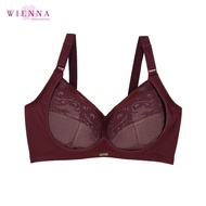 Wienna PLUS CUP ชุดชั้นในเวียนนา Wonder Curve DB45125  เสื้อชั้นใน ไร้โครง (FG 34-36) สีเนื้อดำน้ำเงินไวน์พั้นซ์ Tulip Carnation