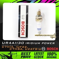 PALAM PENCUCUH BOSCH DOUBLE IRIDIUM LASER WELDED SPARK PLUG UR4AII30 (C7HSA, C7HIX, U20FS-U, IUF22, 