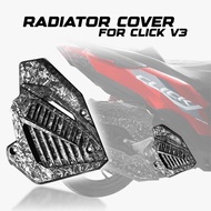♞,♘,♙HONDA RADIATOR COVER CLICK 125i 150i V2 V3 RADIATOR COVER CARBON FOR MOTORCYCLE