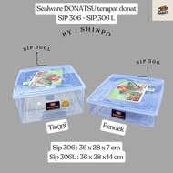 SHINPO - Donatsu Storage Box Food Storage Box Short Donut Box Tall Donut Box Food Storage Container 