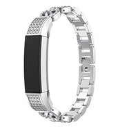 Inverlee Luxury Alloy Crystal Watch Band Wrist strap For Fitbit Alta HR/Fitbit Alta (Silver, One...